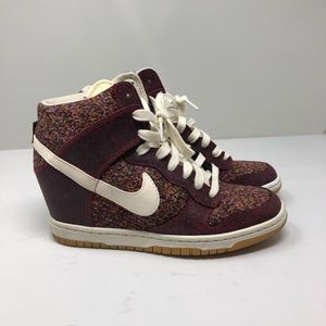Nike Dunk Sky Hi wedge sneakers sz 7